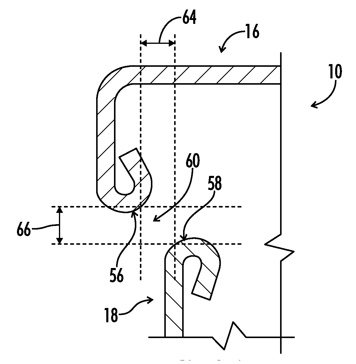 Ballast housing having rolled edge lead wire exit