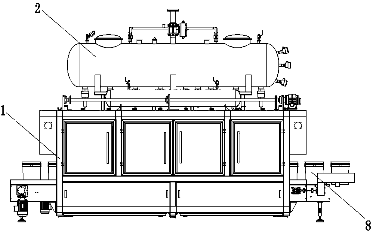 Three-row weighing and filling machine