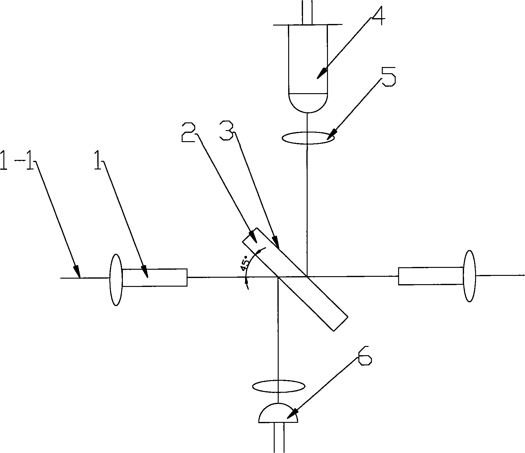 Double-optical-fiber three-way optical wave selector