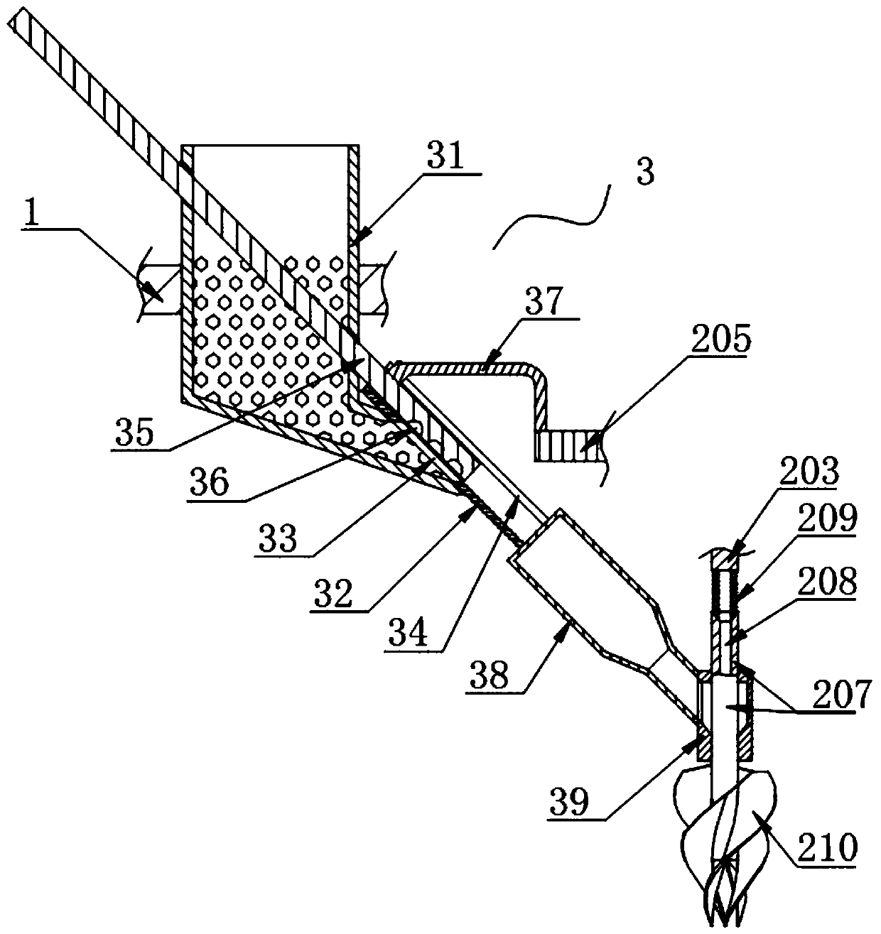 Agricultural hole-positioning seeder