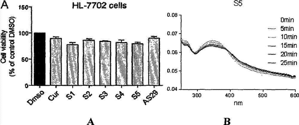 Application of curcumin analog S5 containing thiapyrone structure in preparation of anti-inflammation drugs