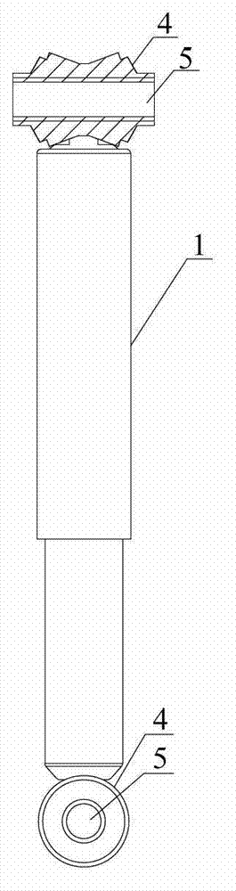 Shock absorber device of medium-sized and heavy type trucks