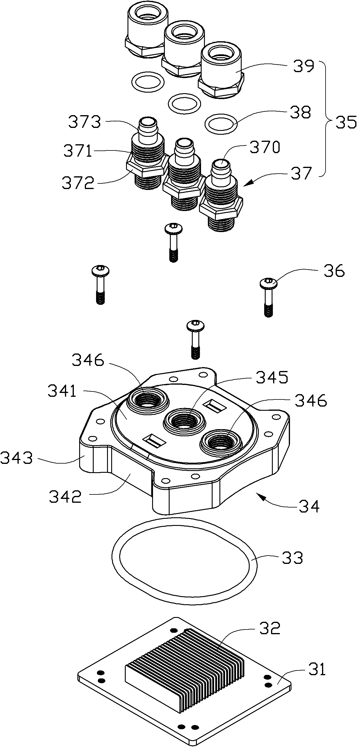 Liquid-cooled heat dissipation system