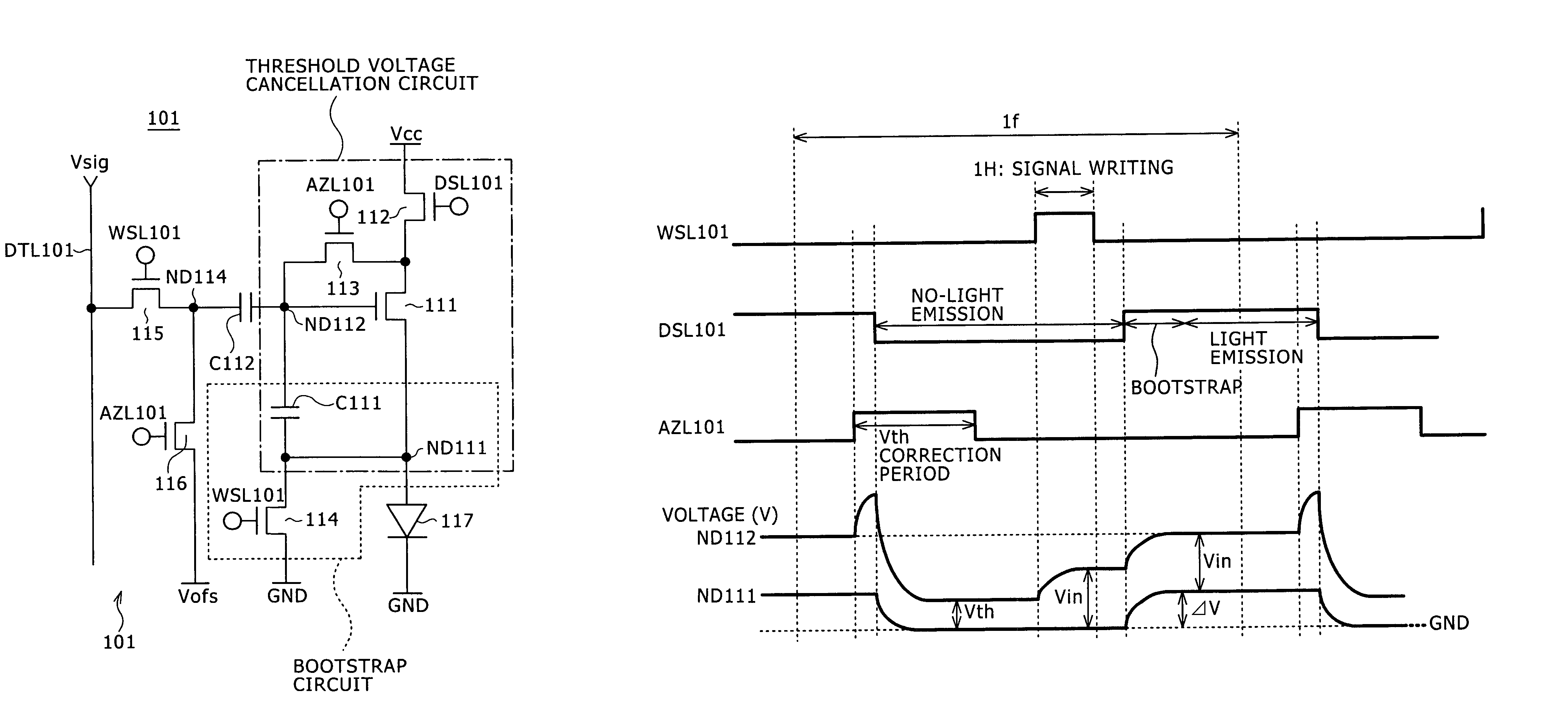 Pixel circuit, active matrix apparatus and display apparatus