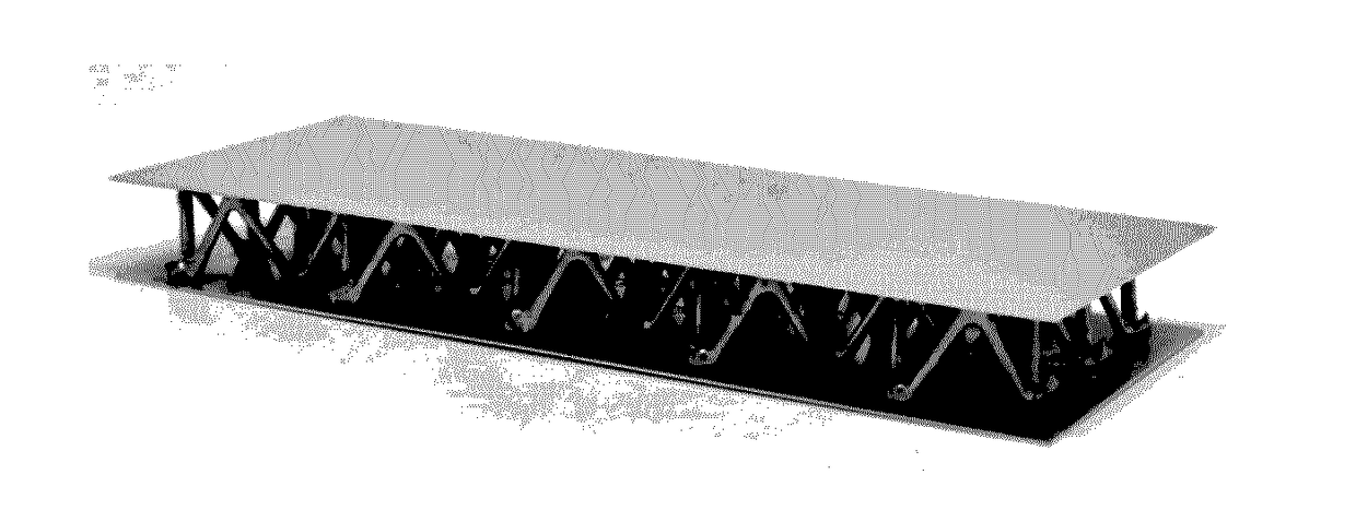 Curved high temperature alloy sandwich panel with a truss core and fabrication method