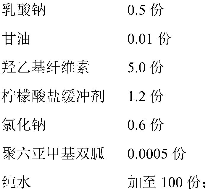 Hard contact lens care composition containing sodium lactate and preparation method thereof