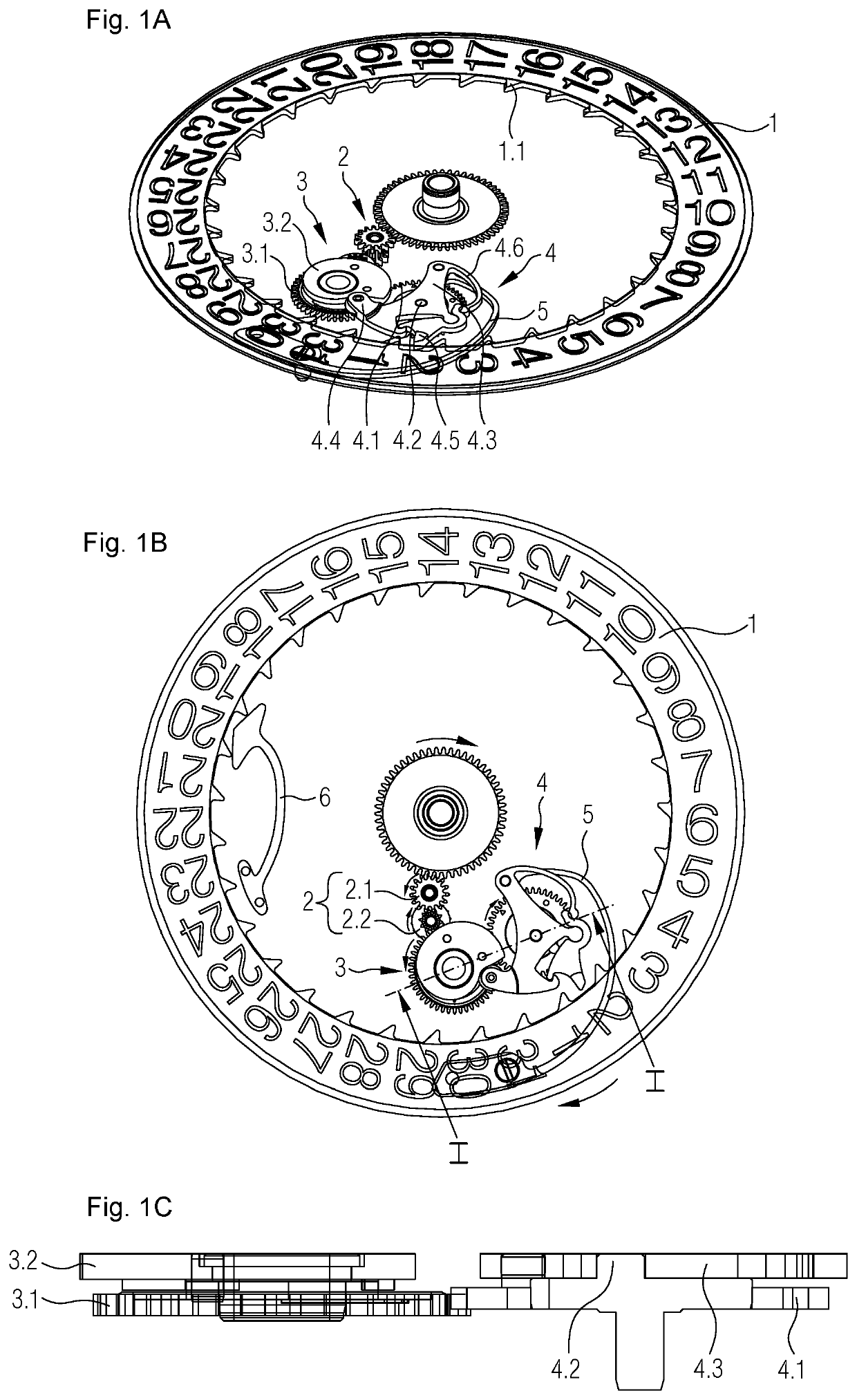 Instantaneous control device for a date display of a timepiece