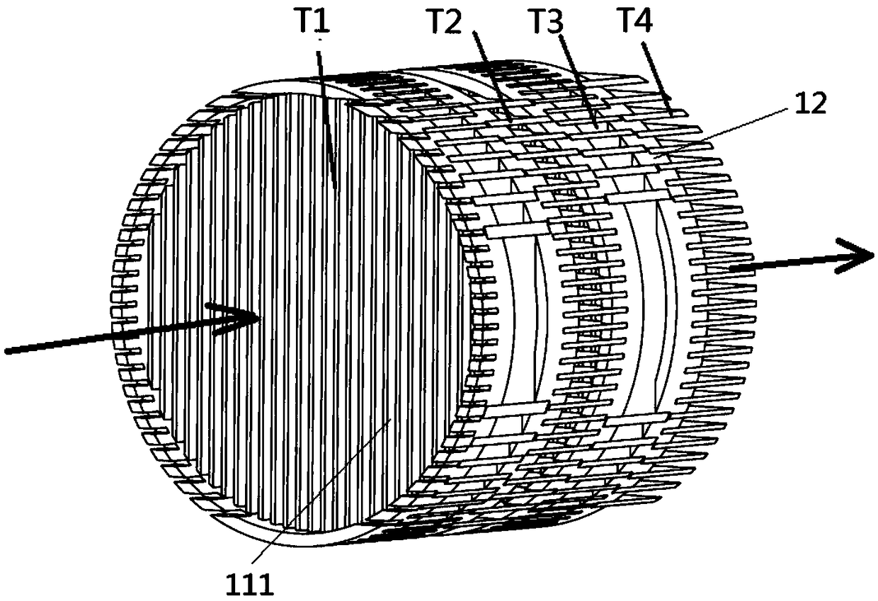 Inner core component of magnetic working medium, cold accumulation bed and magnetic refrigerator