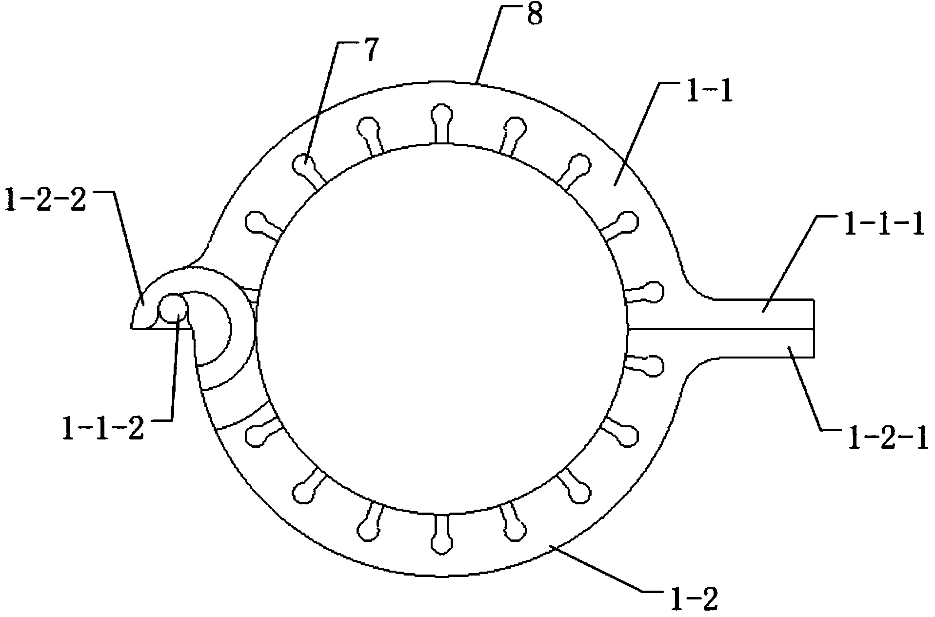 Sealing hoop and connecting structure that sealing hoop connects flange plate