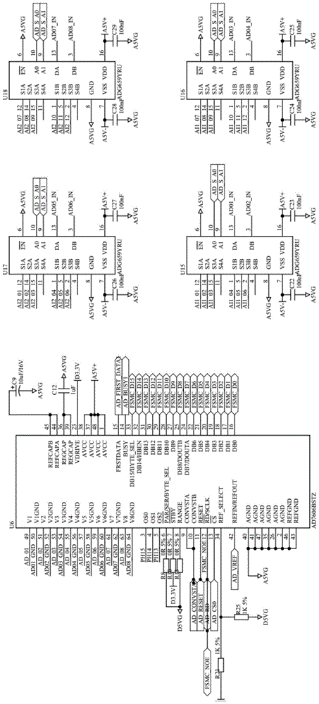 Multipath alternating current split-phase synchronous sampling method and circuit