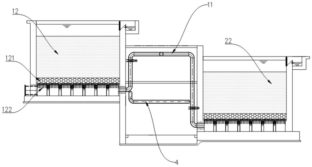 Magnetic coagulation clarification tank and BAF combined process with effluent indexes reaching ground surface IV-type water standard