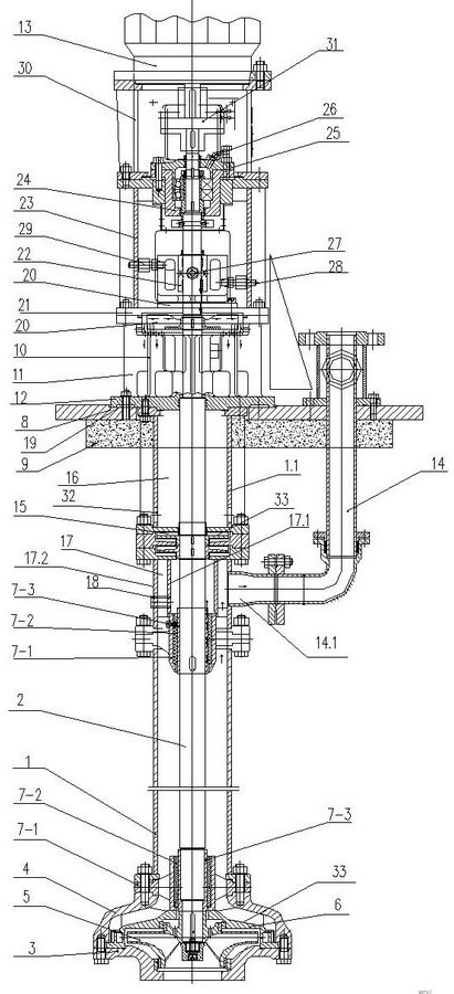 High-temperature molten salt pump