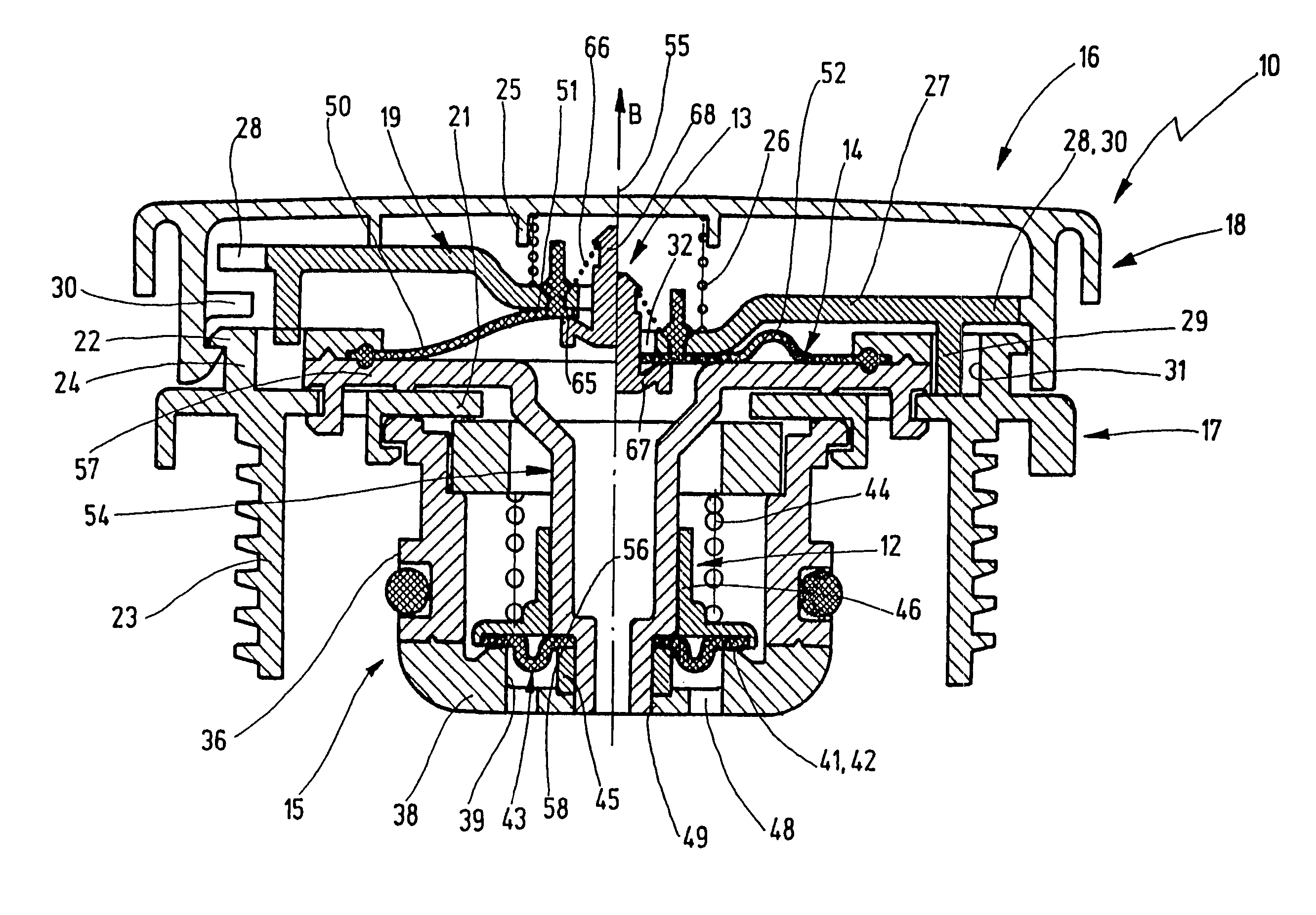 Sealing lid for motor vehicle radiator