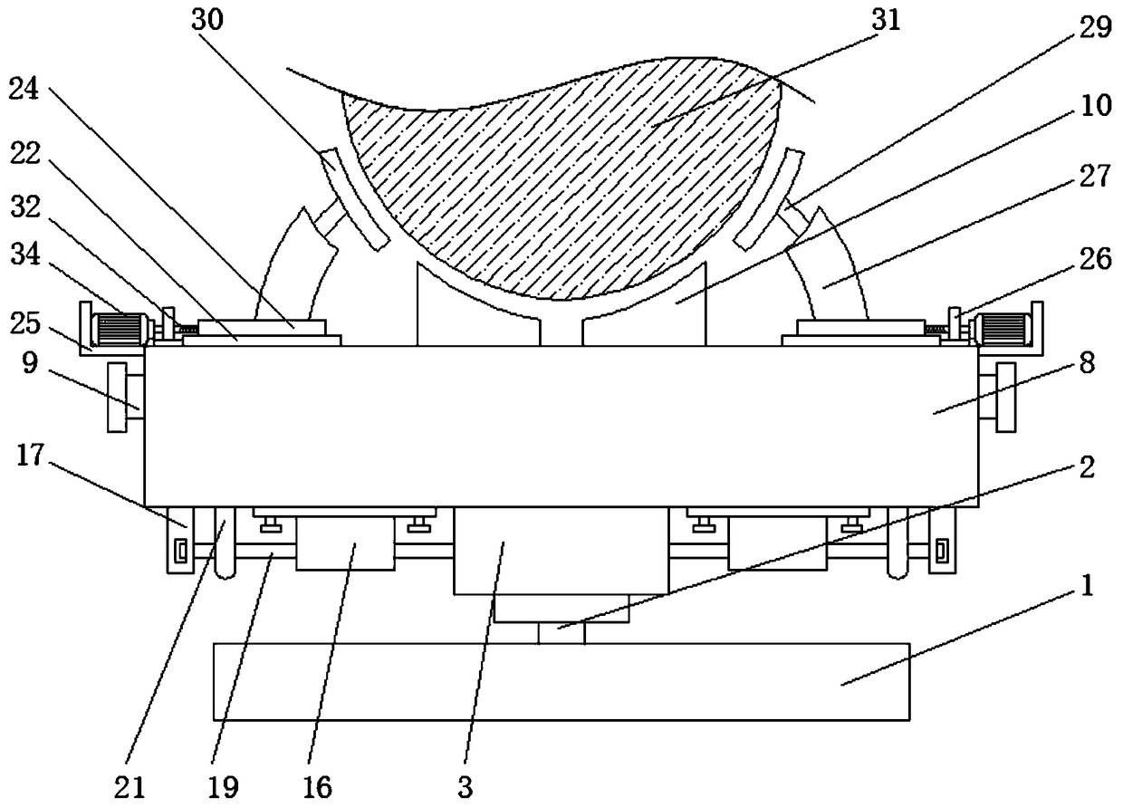 Automatic locking and supporting device of ship hoisting bracket