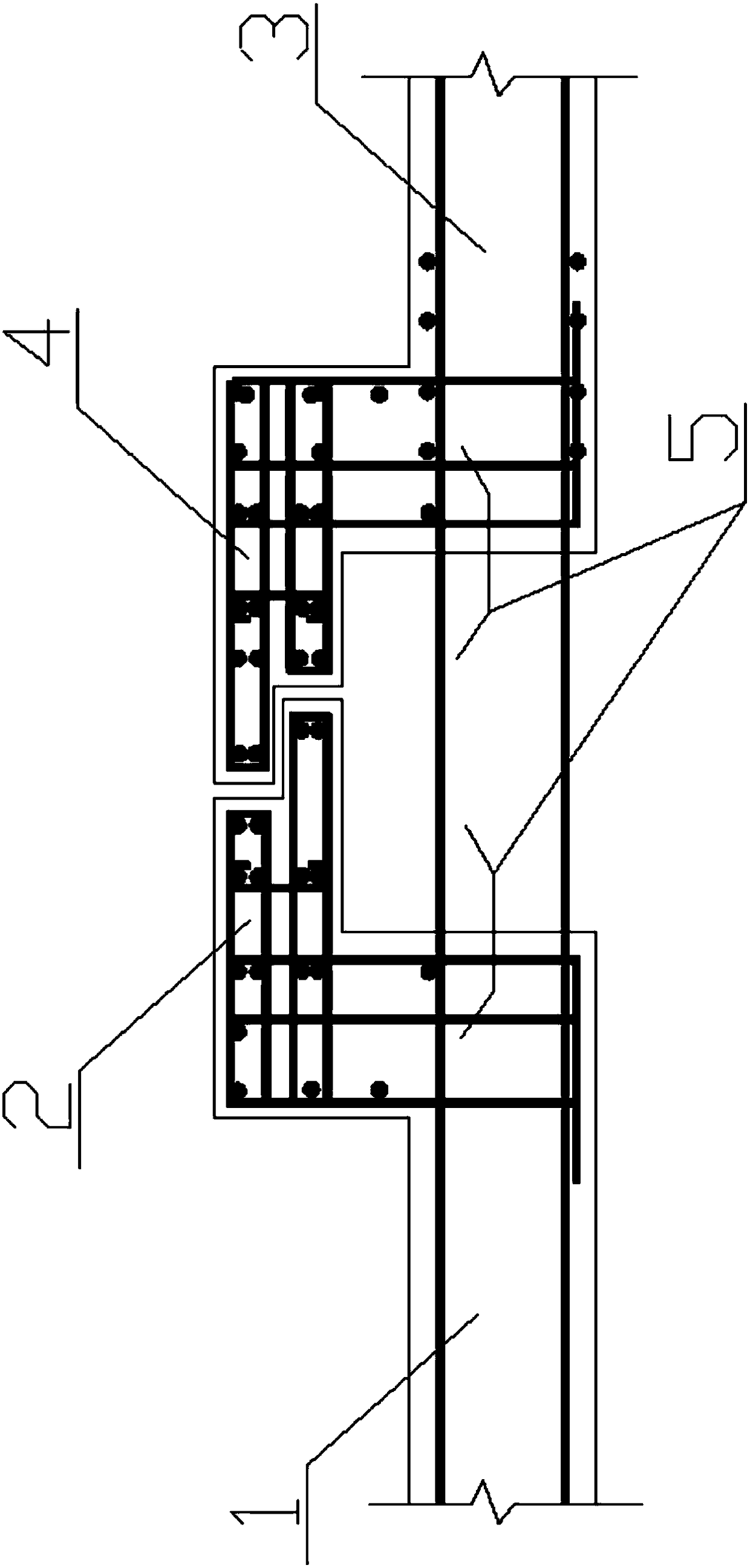 Cast-in-situ tongue-and-groove type outer wall post-cast strip protection structure and construction method