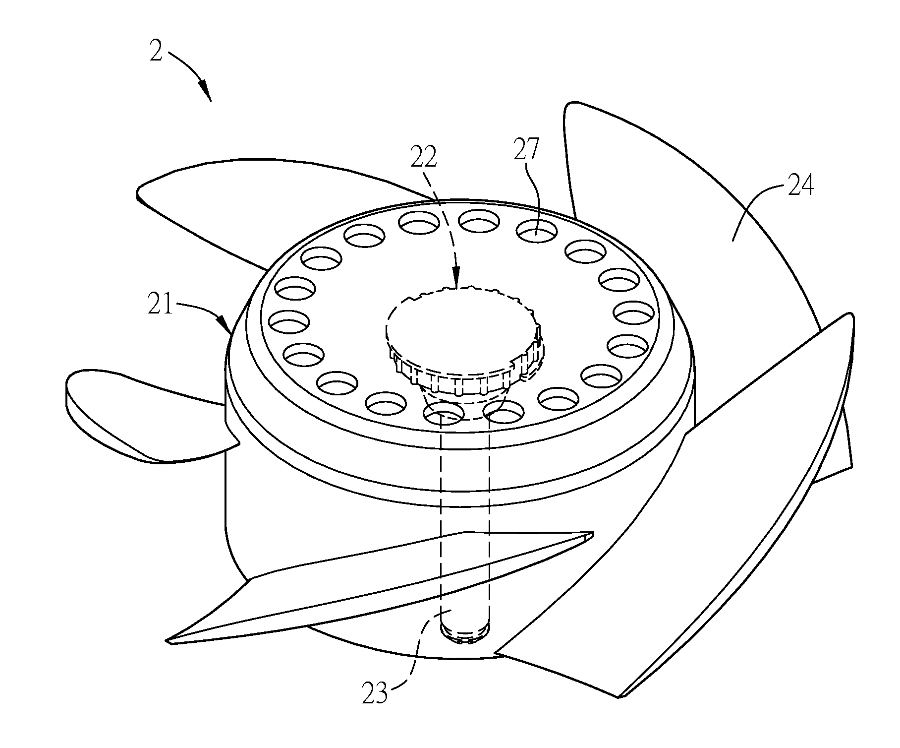 Rotor struture of fan and manufacturing method thereof