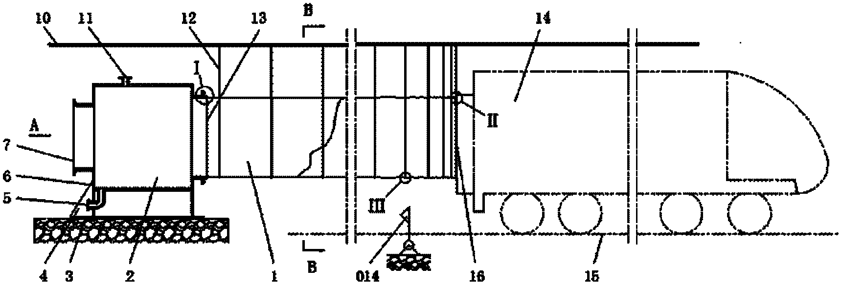 Air sac pushing device for motor vehicle collision test