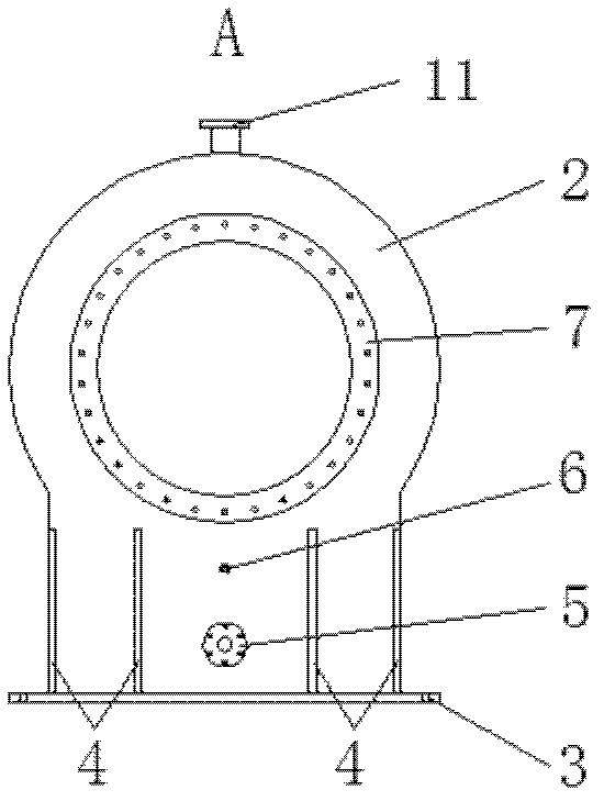 Air sac pushing device for motor vehicle collision test