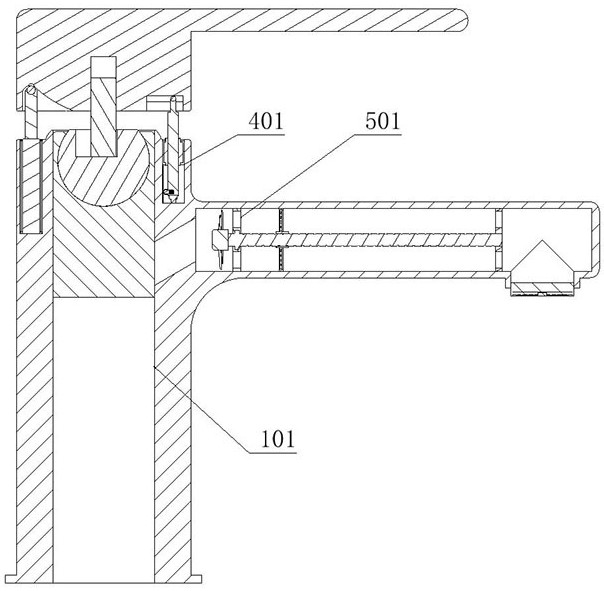 A safe hot and cold water faucet