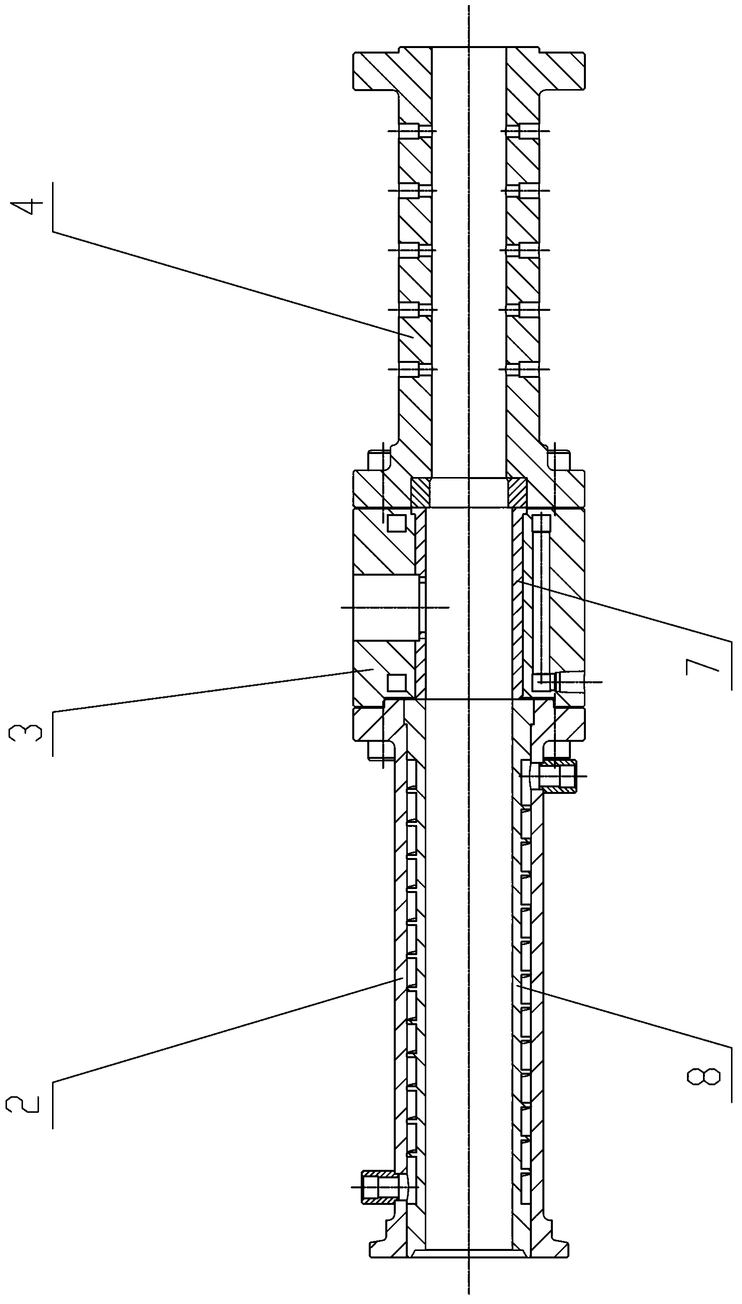 Different-diameter screw cold feed vented extruder