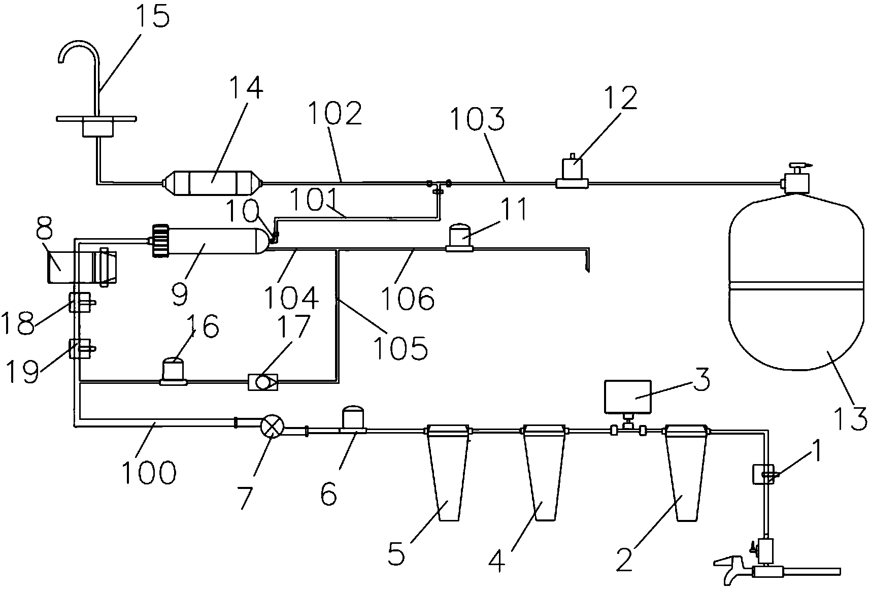 Reverse osmosis water purification system, reverse osmosis water purifier and control method