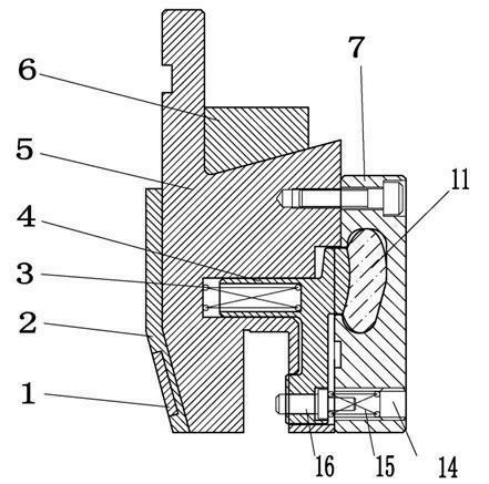 Upper die clamping device of bending machine