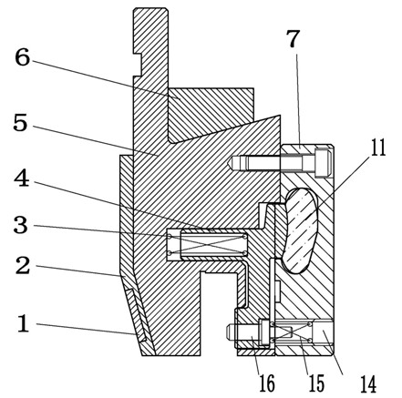 Upper die clamping device of bending machine