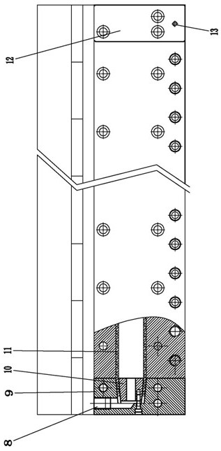 Upper die clamping device of bending machine