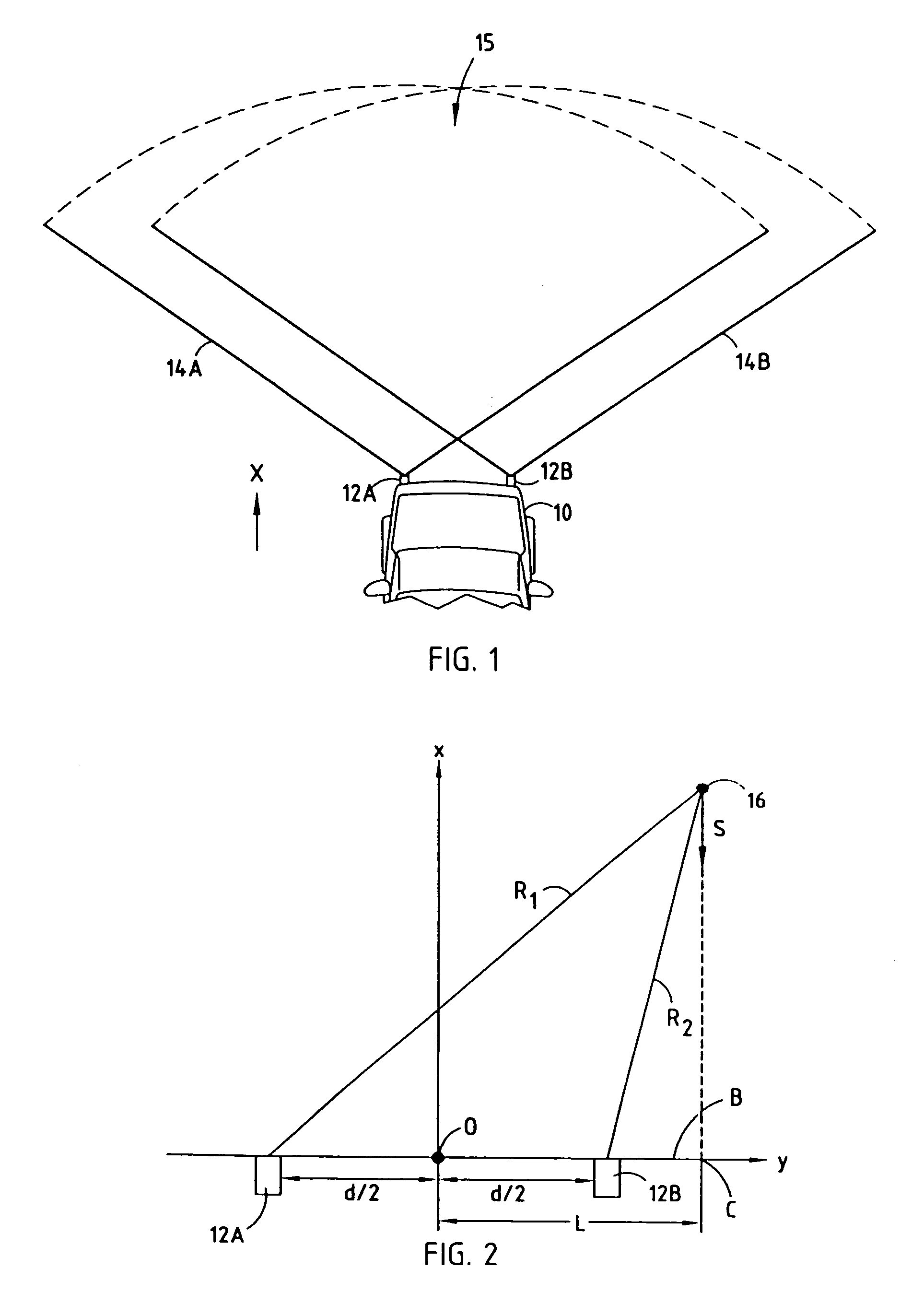 Collision detection system and method of estimating target crossing location