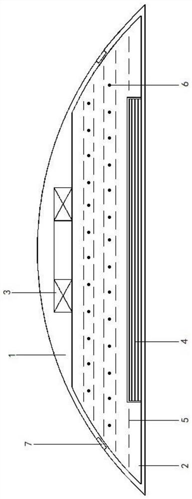 Solid-liquid composite road deceleration strip