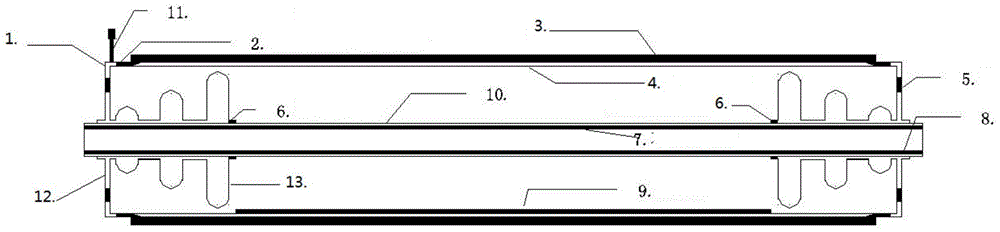 Metal-glass directly-sealed type solar high-temperature heat collecting pipe