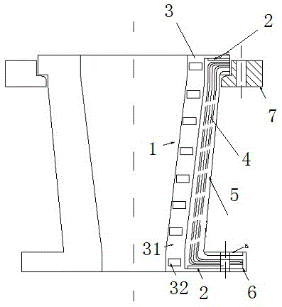 A kind of embroidered variable-diameter rubber hose