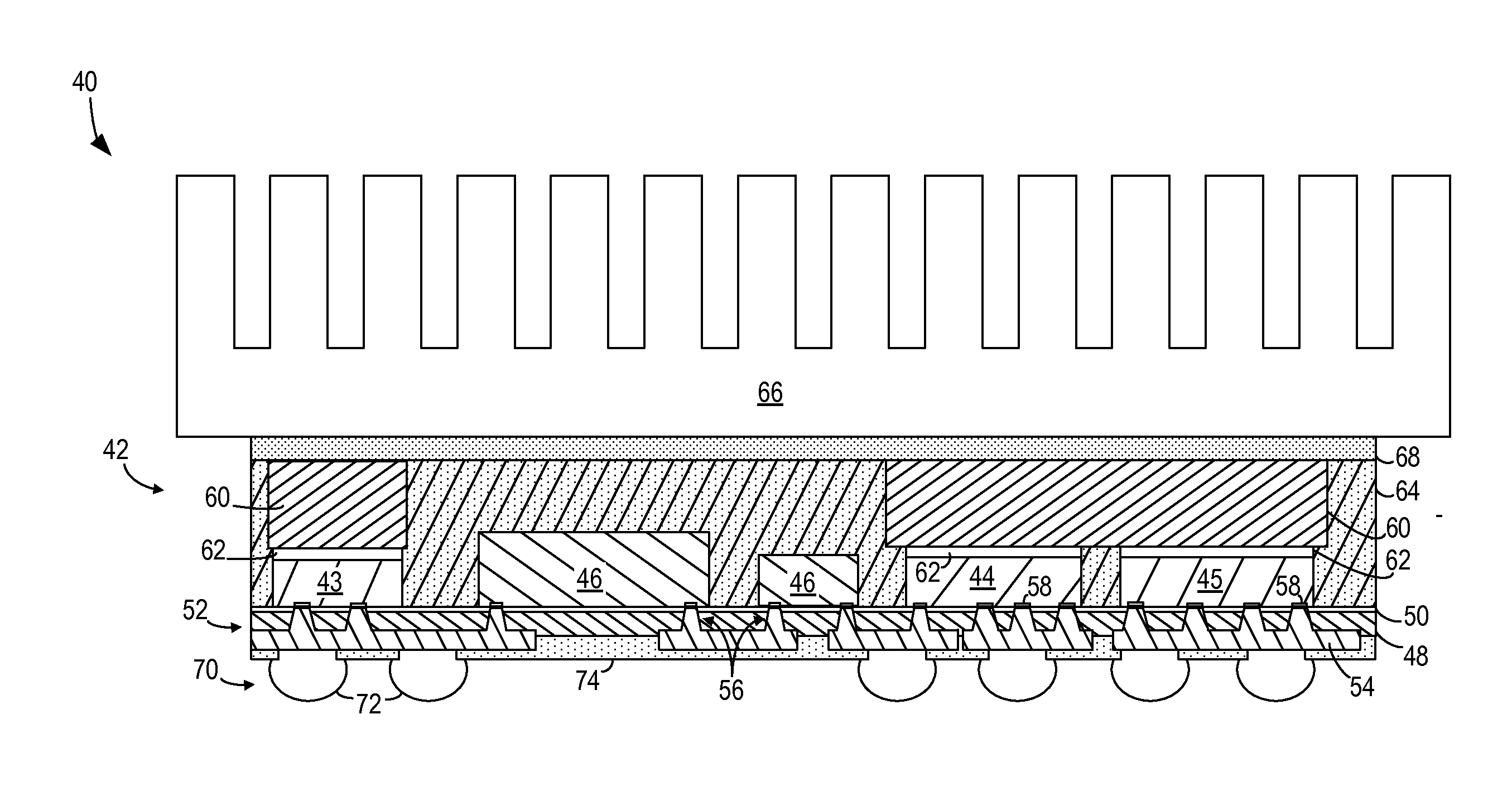 Power overlay structure and method of making same