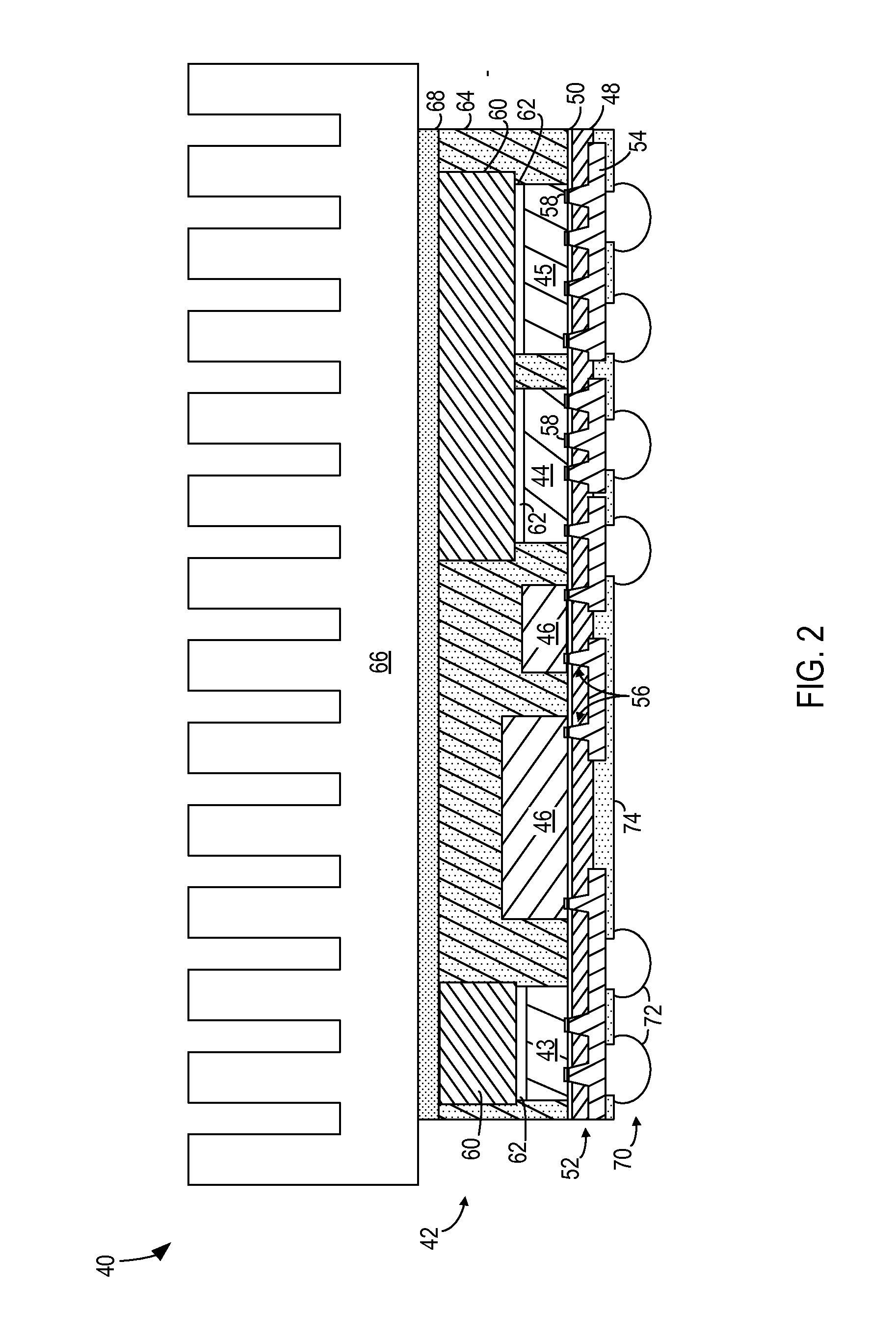 Power overlay structure and method of making same