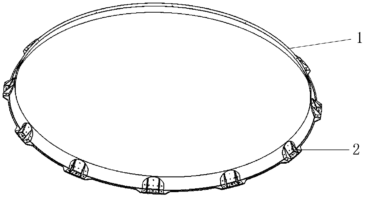 Composite material structure applicable to point-connected spacecraft