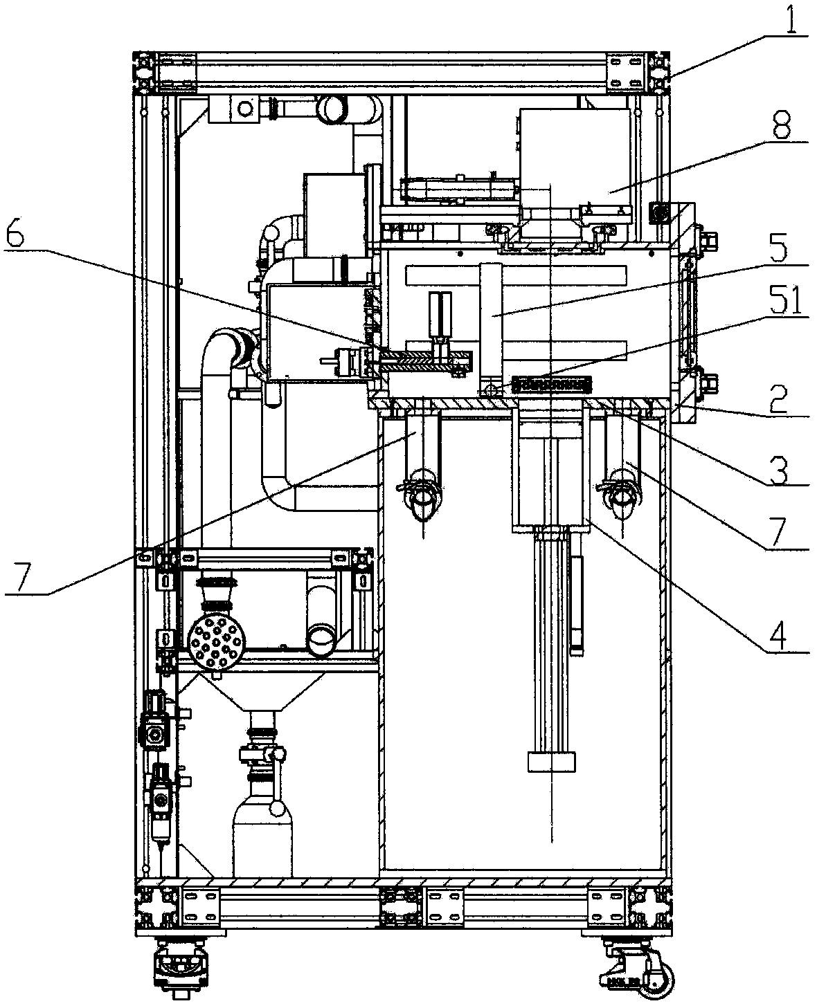 3D printer provided with gradient powder feeding system