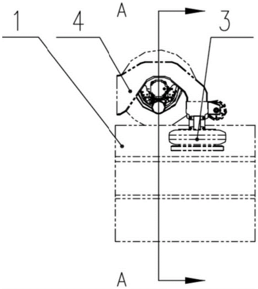 Straddling type mono-rail bogie without primary spring