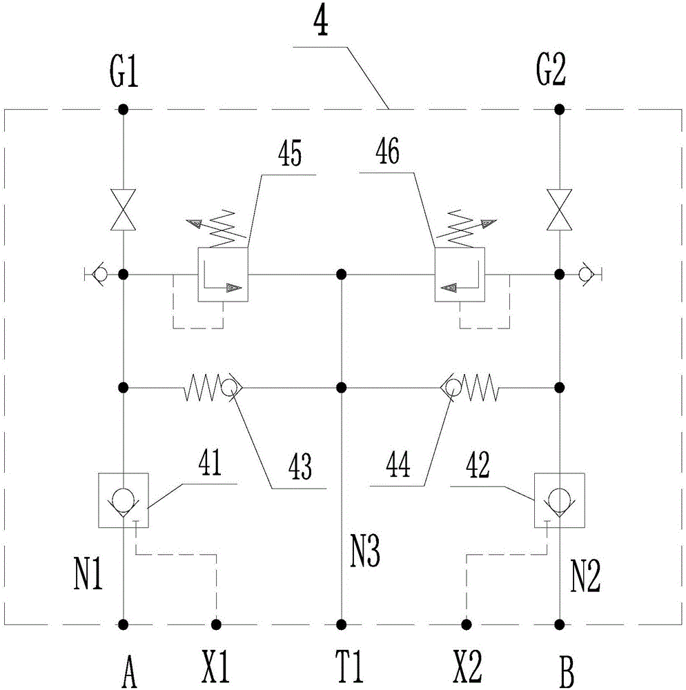 Boom hydraulic control system and port handling machinery