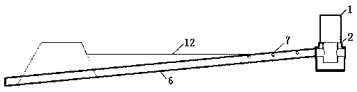 Tailings pond flood drainage system for draining in advance efficiently and prolonging clarification distance