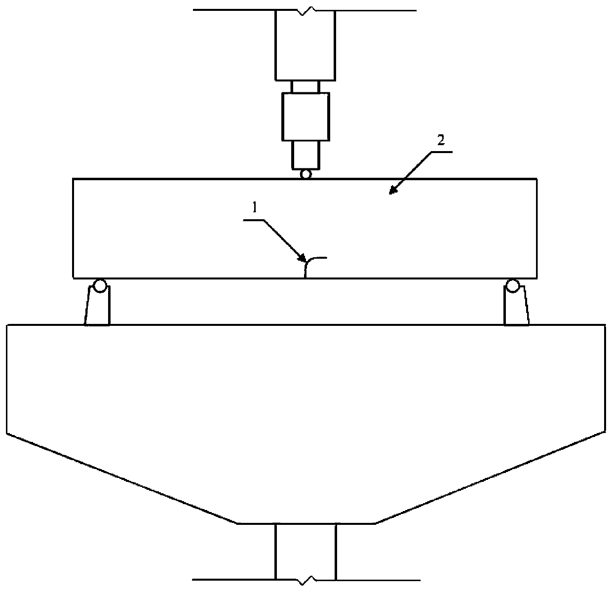 Method of determining load-displacement complete curve of concrete I-II composite cracks