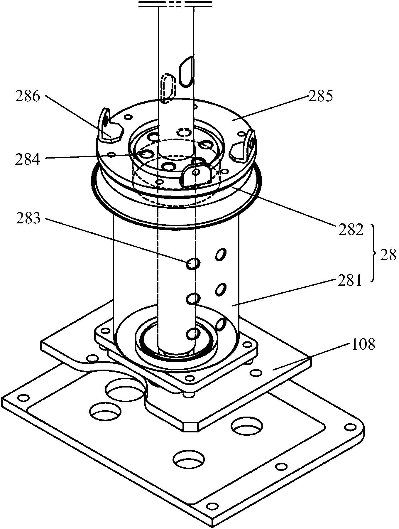 Mobile lamp trolley with lighting lamp panel capable of being rotated freely