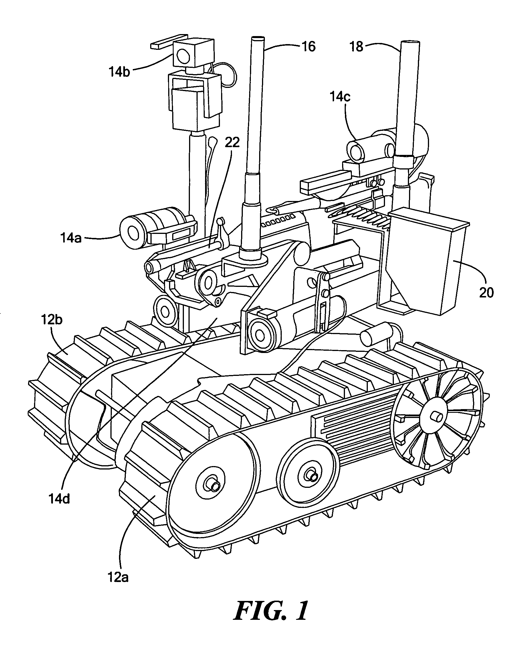 Robot deployed weapon system and safing method