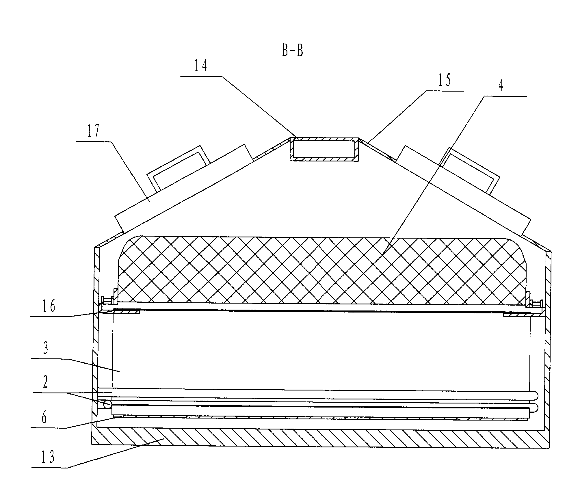 Cooking part device of cocoon cooking machine