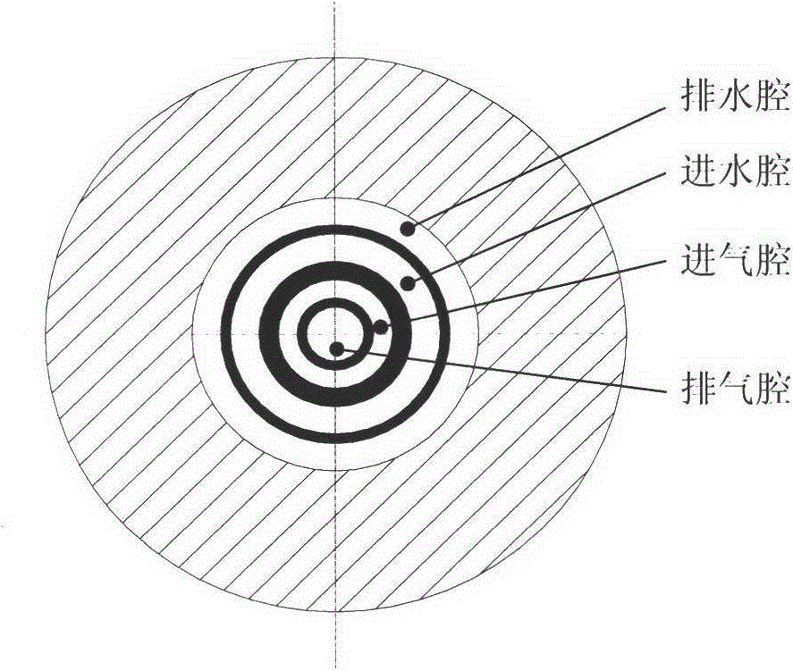 Bottle blowing machine blowing pin water cooled circulating device