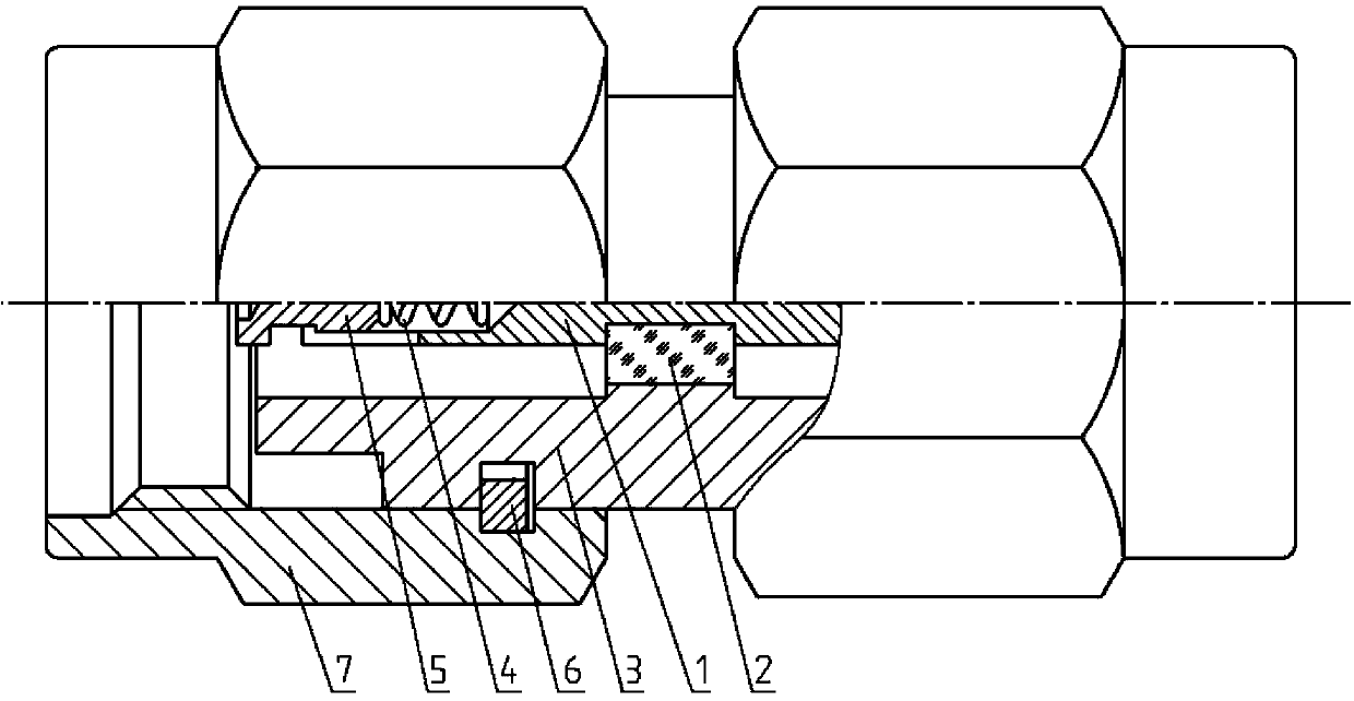 Superhigh-temperature-resistant nonpolarity radio-frequency coaxial electrical connector