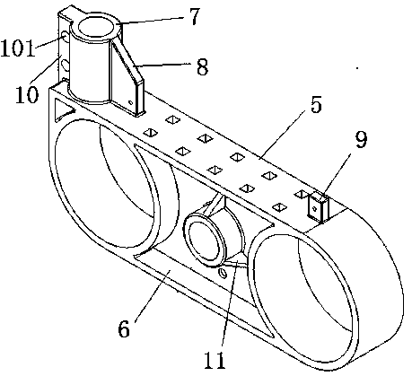 Steel-plastic support for breeding net cage