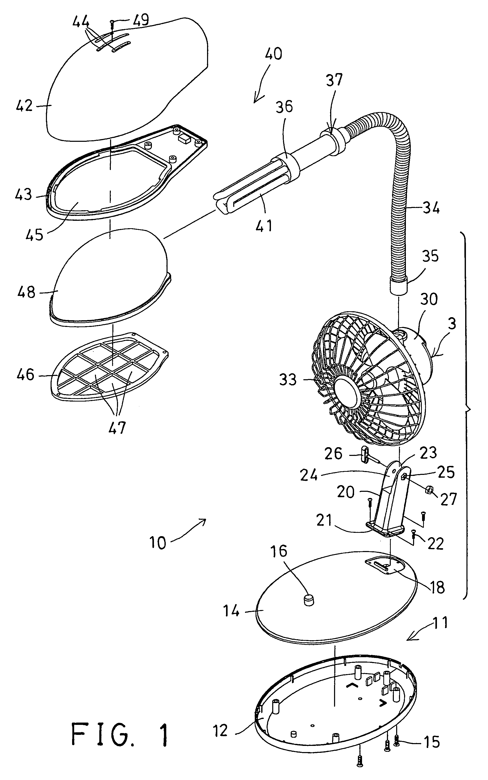 Light and fan device combination