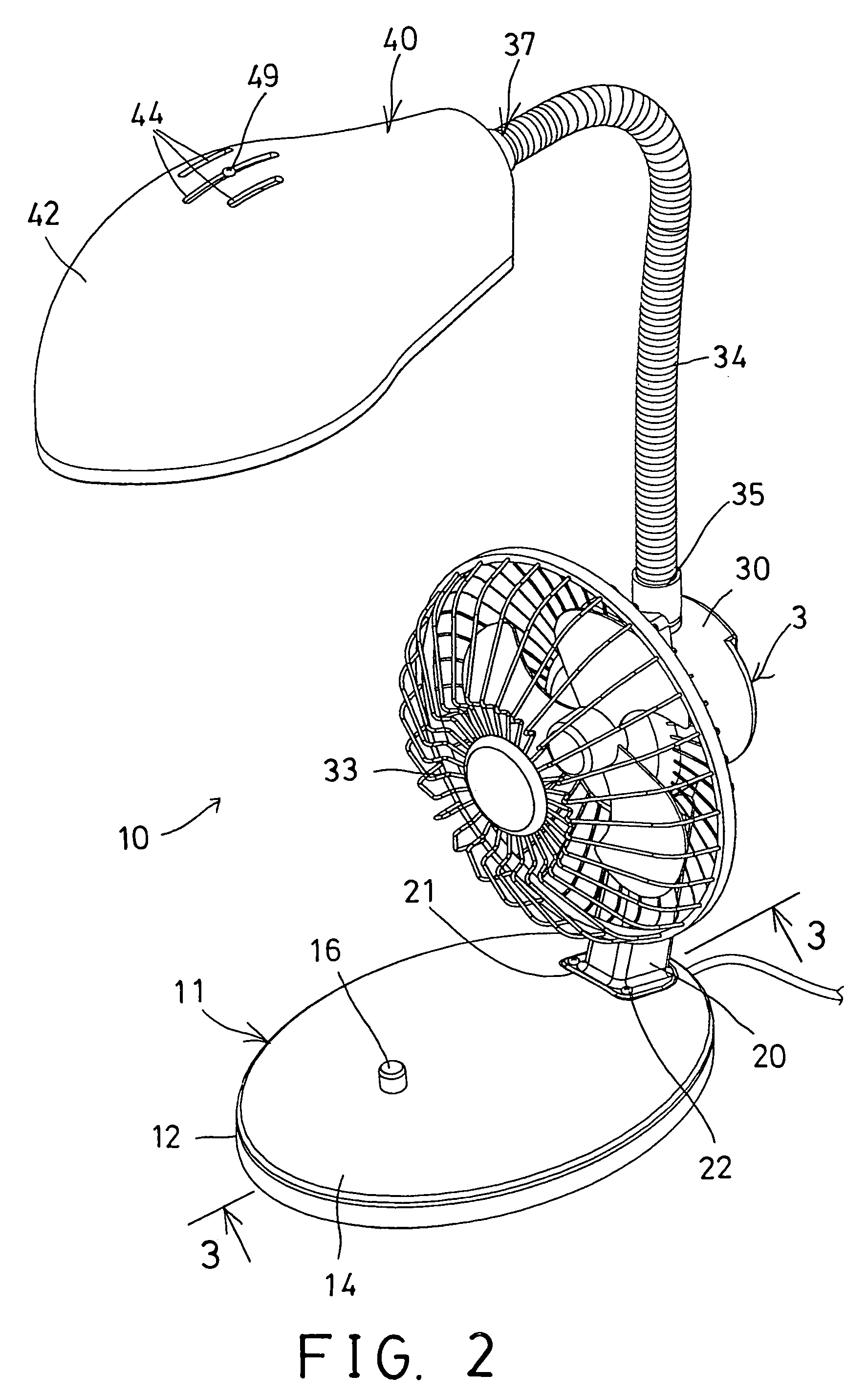 Light and fan device combination