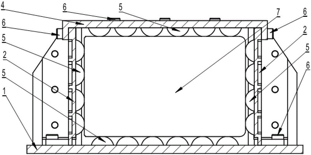 Multi-degree-of-freedom high-damping viscoelastic vibration-damping hemispherical anti-shock and vibration-damping device