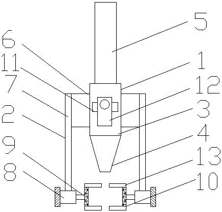 Flushing nozzle with clamping cleaning function